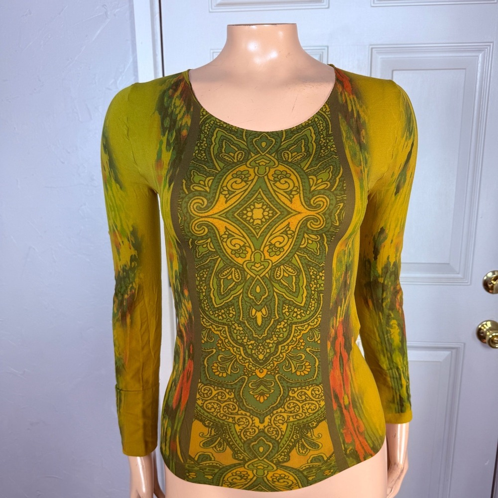 AMB Second Skin Women's Shirt One Size Tie Dye Crew neck Nylon Long Sleeve P30